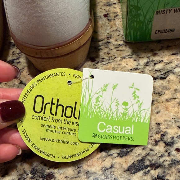 Grasshoppers Women's White Casual Flats - Picture 8 of 9